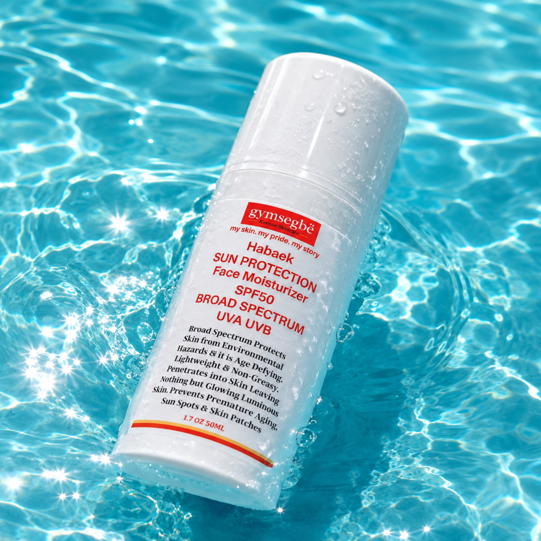Habaek Sun Protection Face Moisturizer SPF50 | Peptides | Niacinamide by gymsegbë
