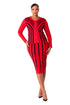 Striped Two Piece Knit Suit -5361 by Tally Taylor