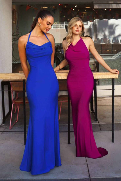 Astee T506 Multi-Way Adjustable Neckline Fitted Stretch Formal Dress by DiscountDressShop