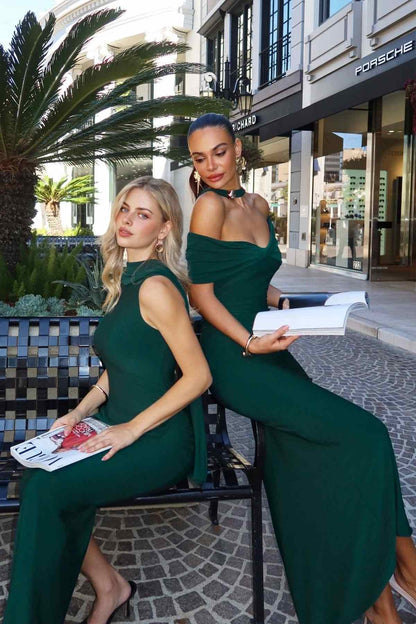 Astee T503 Off the Shoulder Halter Strap Fitted Stretch Dress by DiscountDressShop