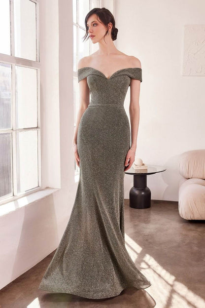 Ladivine Amoris T602 Off Shoulder Sweetheart Neck Fitted Prom Gown by DiscountDressShop