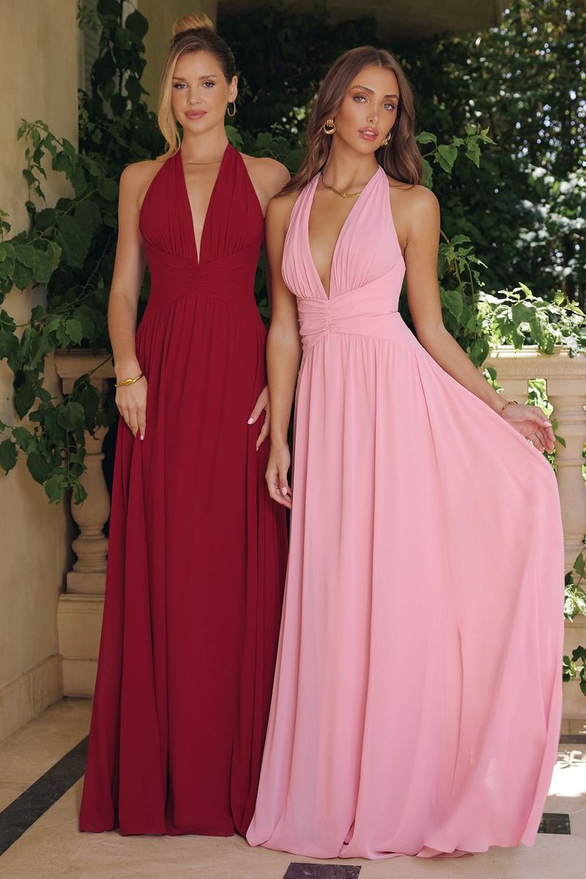 Amoris T715 Halter Neck Chiffon A-Line Gown by DiscountDressShop