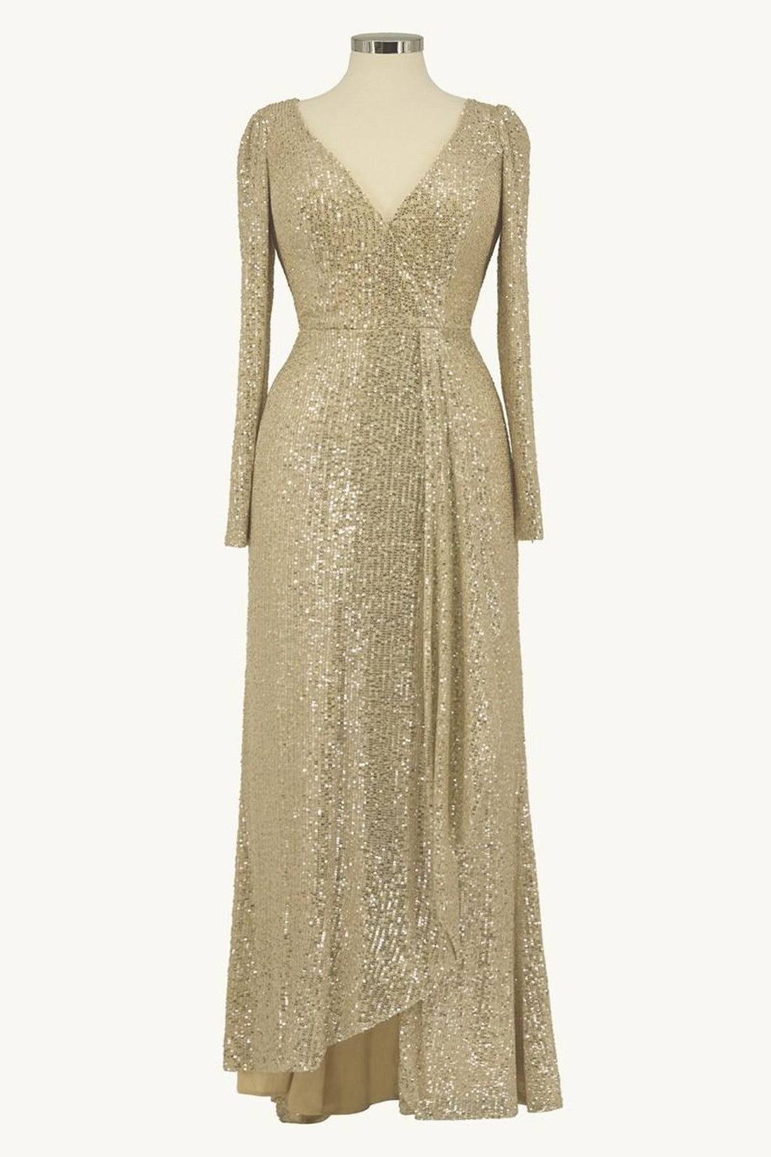 Ladivine Amoris T801 Long Sleeve Sheath Sequin Evening Gown by DiscountDressShop