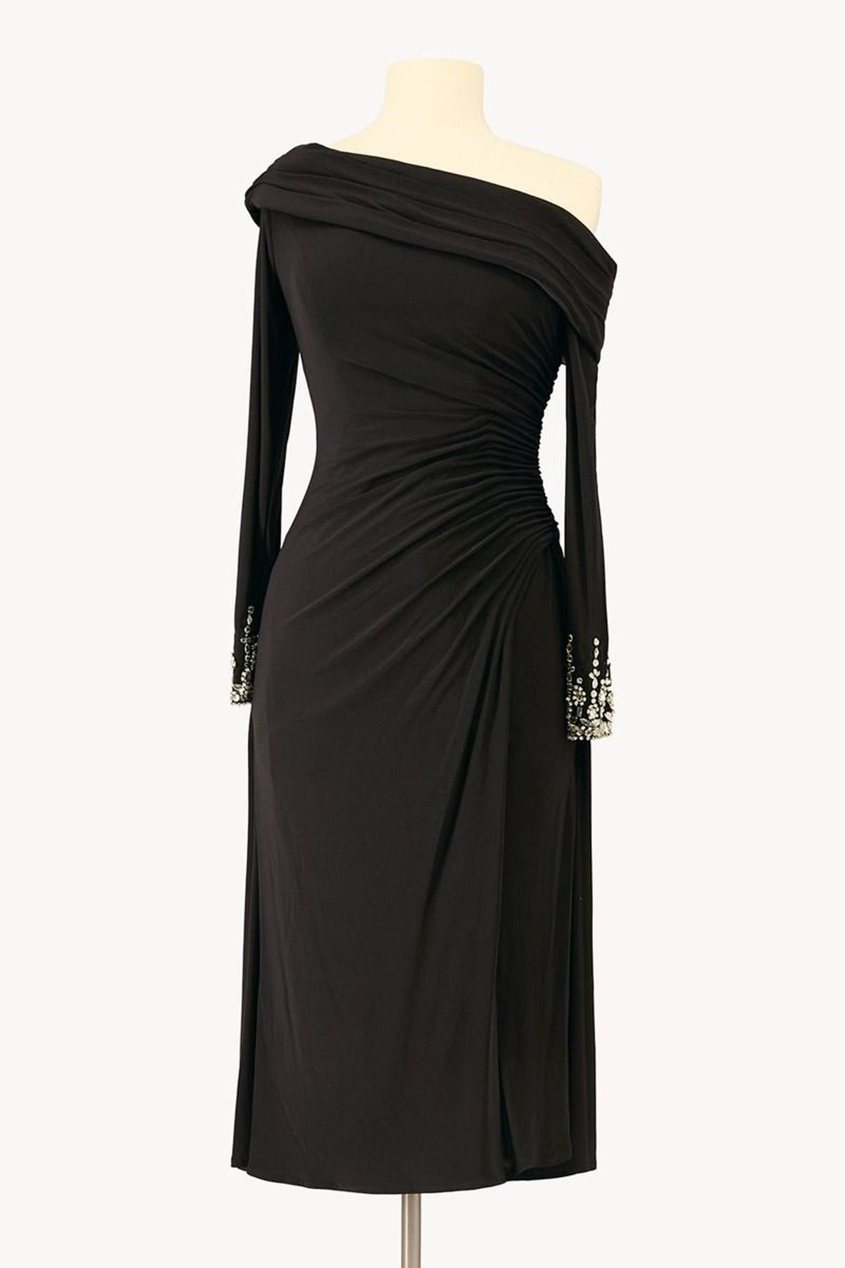 Ladivine Amoris T803 Off the Shoulder Long Sleeve Knee Length Dress by DiscountDressShop