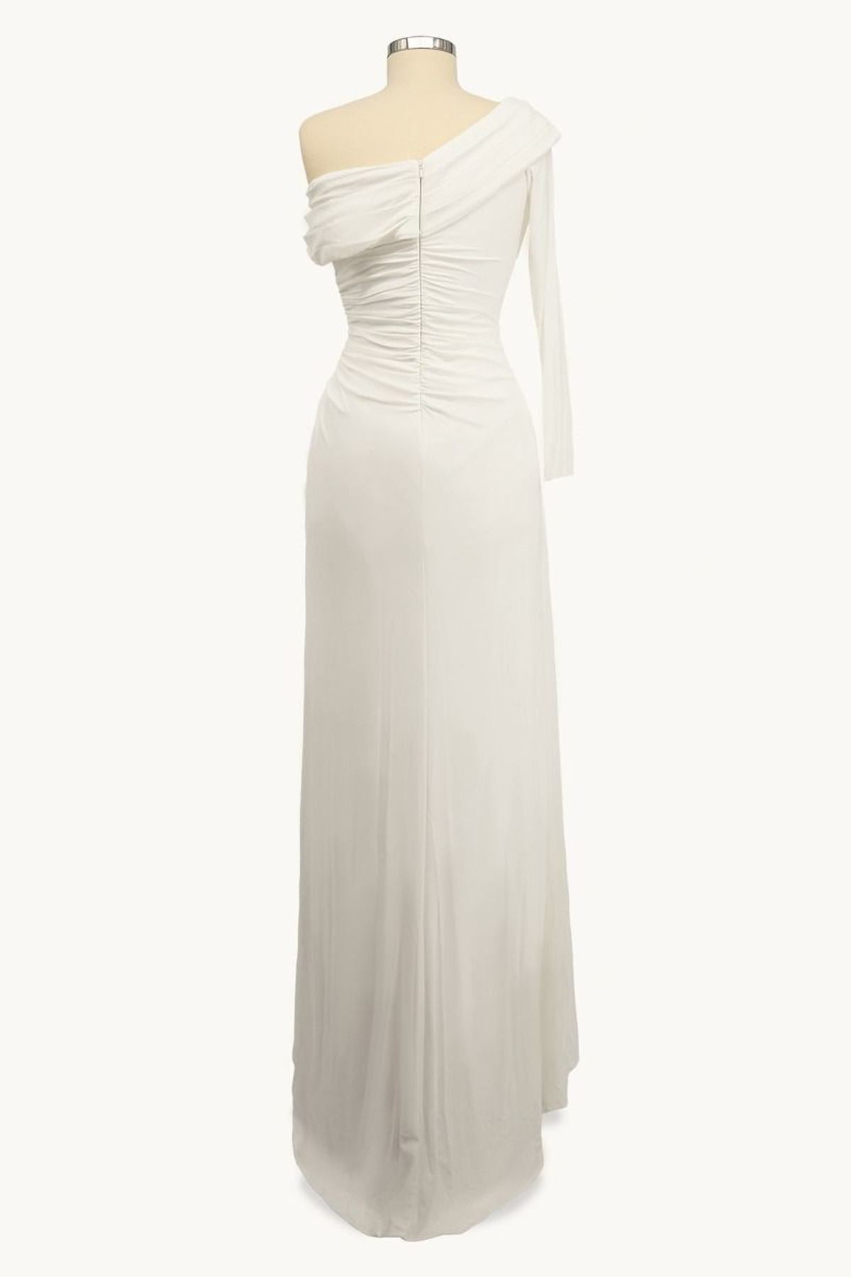 Ladivine Amoris T808 One Sleeve Off Shoulder Fitted Gown with Slit by DiscountDressShop