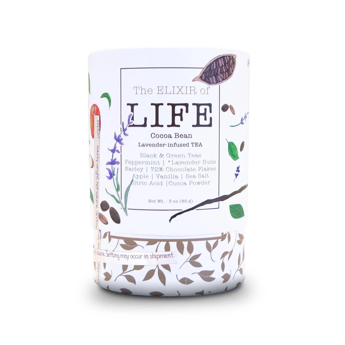 The ELIXIR of LIFE Cocoa Bean Lavender-Infused TEA by Lavender Life Company