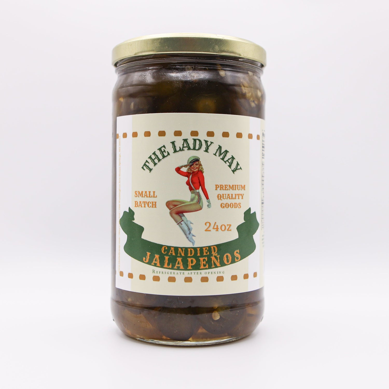 Sweet Heat Candied Jalapeños 2 pack – The Lady May’s Small-Batch Cowboy Candy | Sweet &amp; Spicy Pickled Jalapeños in 24oz Glass Jar