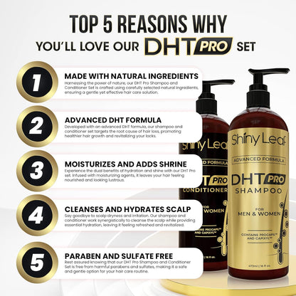 DHT Pro Shampoo and Conditioner with Procapil and Capixyl by Shiny Leaf