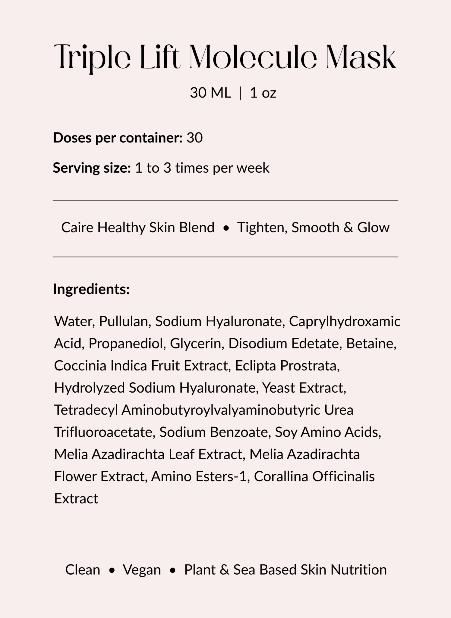 Triple Lift Molecule Mask by Caire Beauty