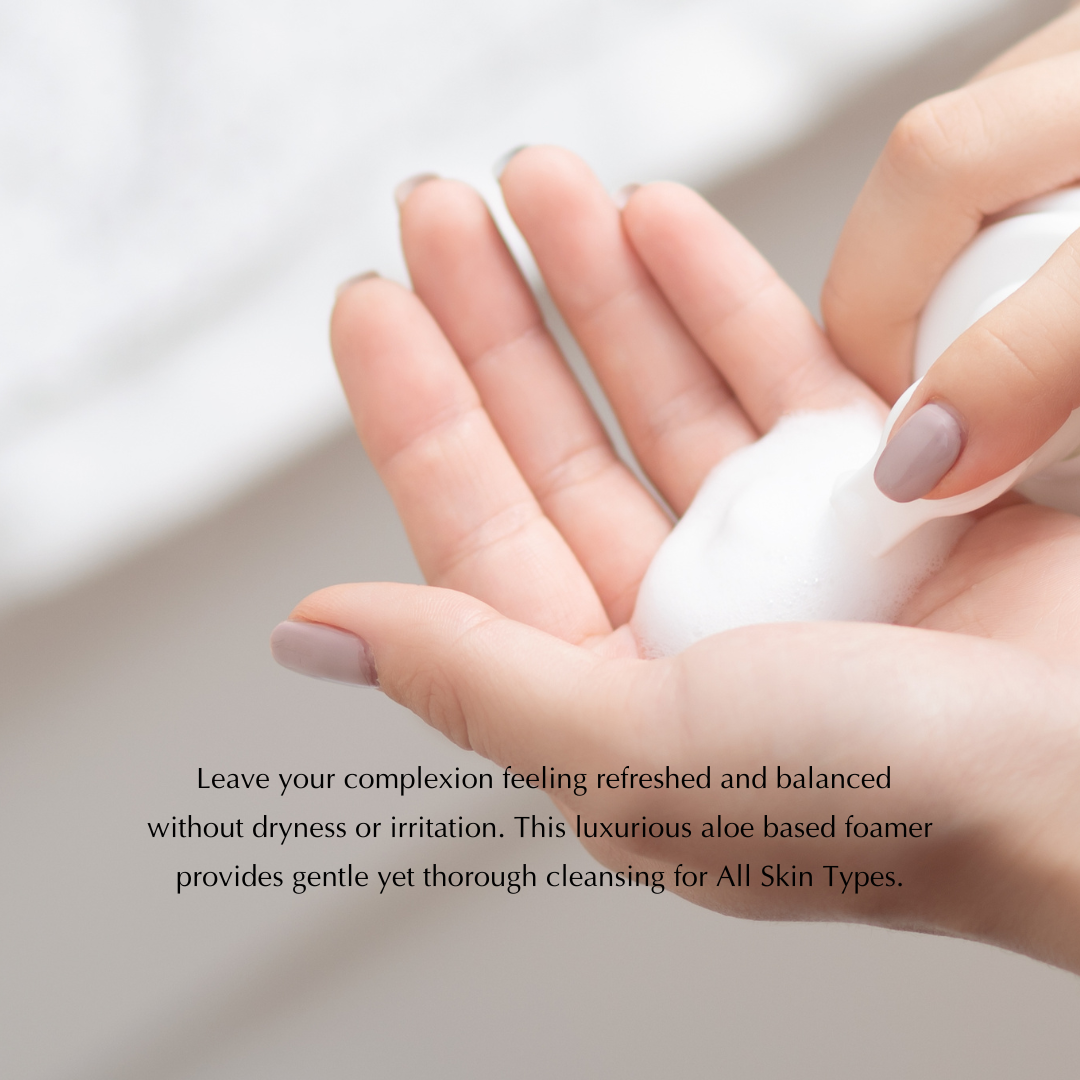 Gentle Foaming Facial Cleanser – Aloe, Apple &amp; Ashwagandha for All Skin Types