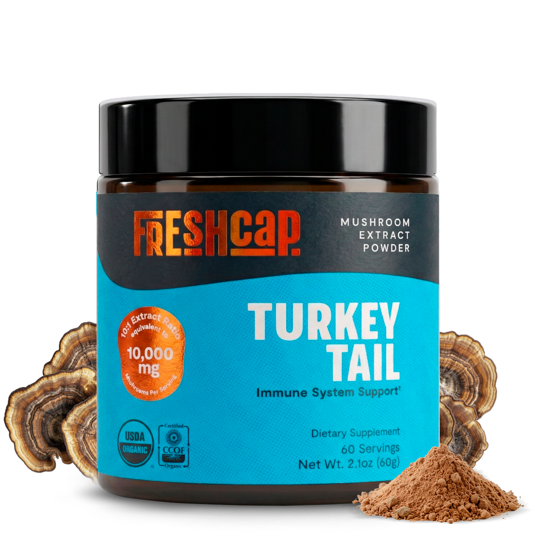Organic Turkey Tail Mushroom Powder by FreshCap Mushrooms
