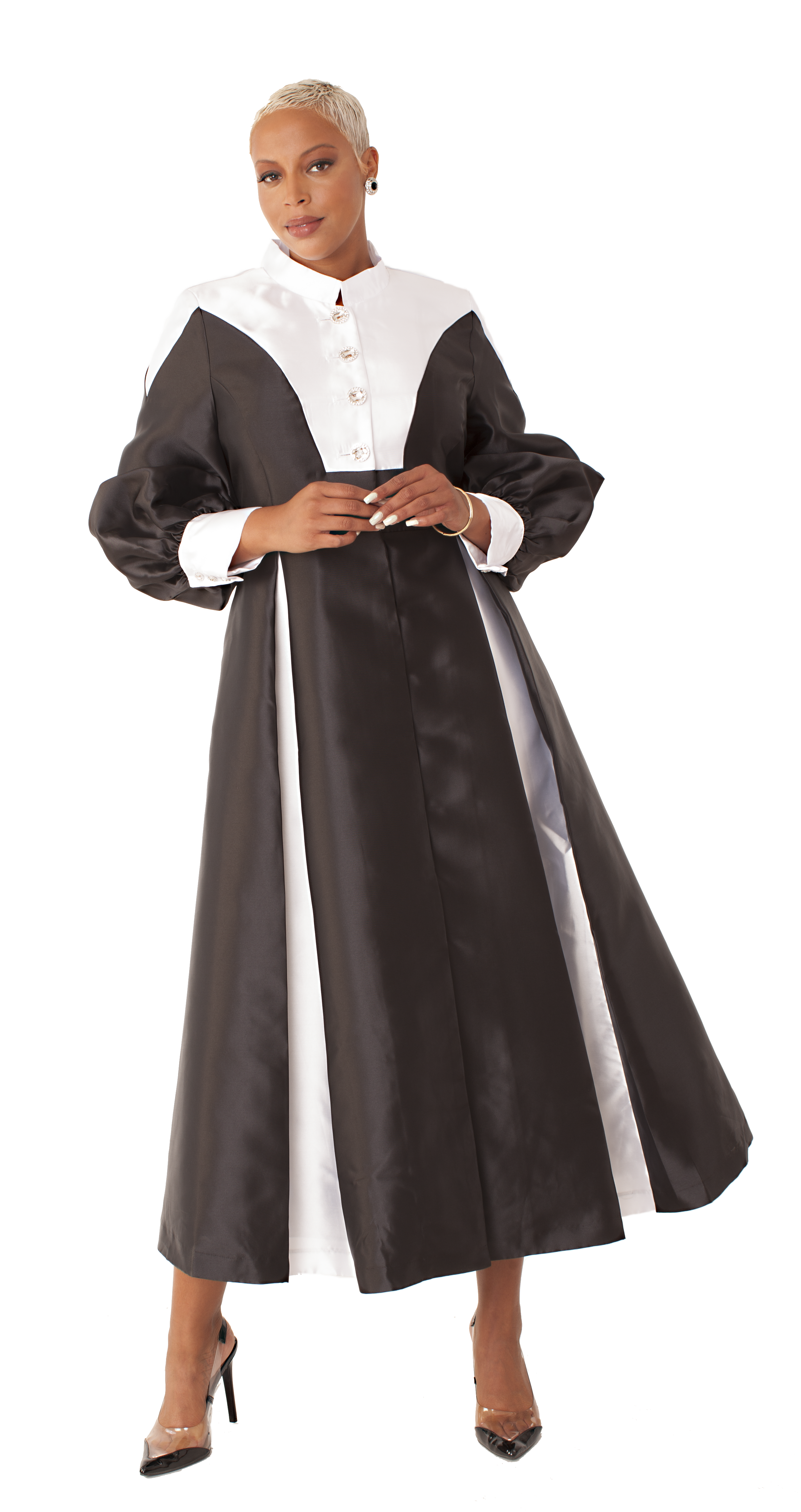 Two-Toned Woven Cassock Robe- 4802 by Tally Taylor