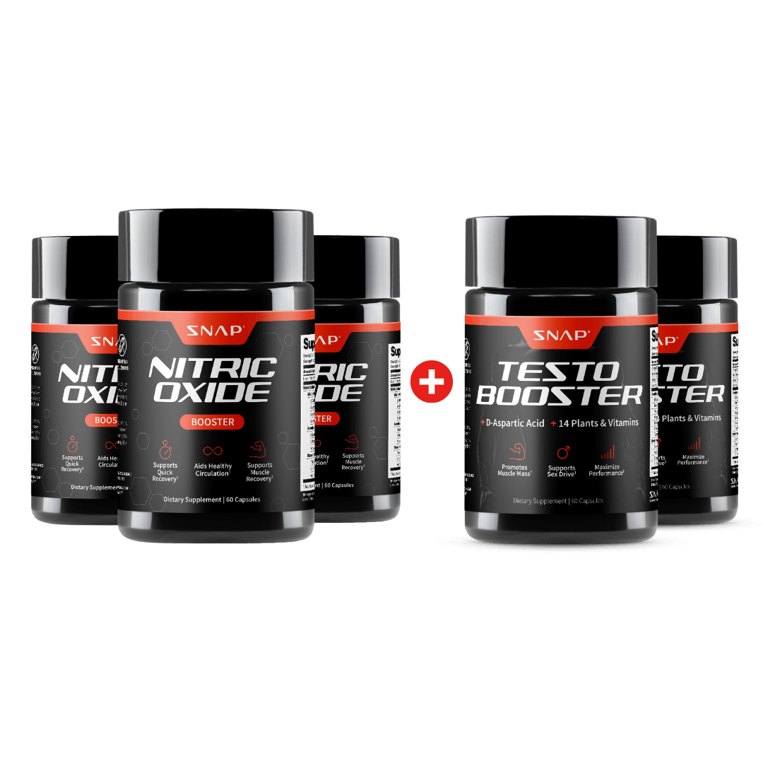 Ultimate Nitric Oxide + Testo Booster Bundle - Buy 3, Get 2 by Snap Supplements
