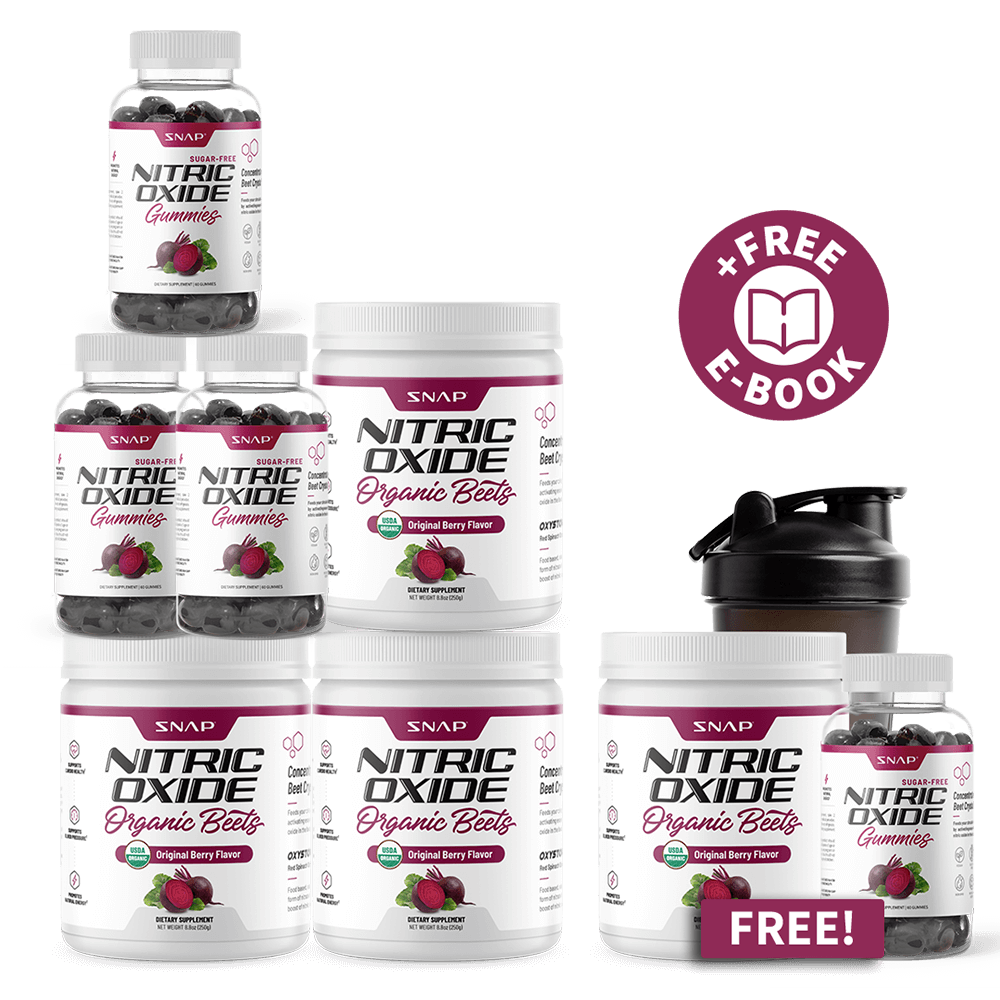 Ultimate NO2 Beets Stack + Free Shaker + Free E-Book by Snap Supplements