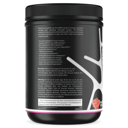 Ultra Concentrate Pre-Workout Watermelon | High Stimulant Energy &amp; Focus | ONE ZTRIKE by ZNETICS by Znetics