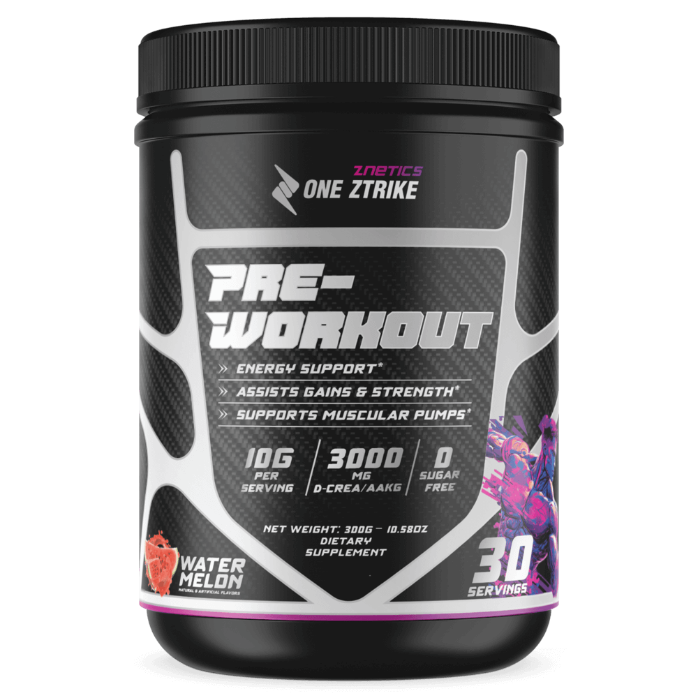 Ultra Concentrate Pre-Workout Watermelon | High Stimulant Energy &amp; Focus | ONE ZTRIKE by ZNETICS by Znetics