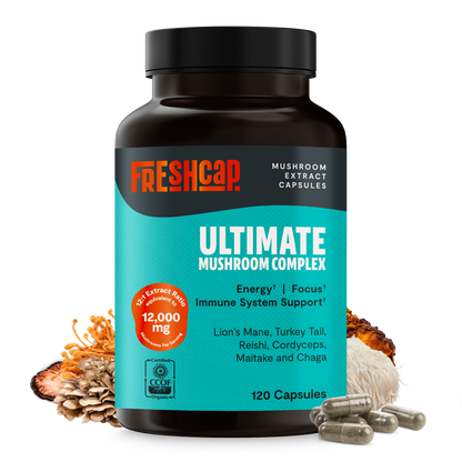 Organic Mushroom Complex Supplement Capsules by FreshCap Mushrooms