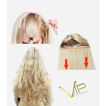 VIP Collection Synthetic Clip-In Extensions / Amber 17"