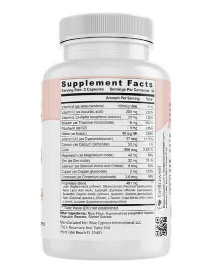 Vision Care - A Blend of Ingredients for Ocular Support by Bellawell by Bellawell Health