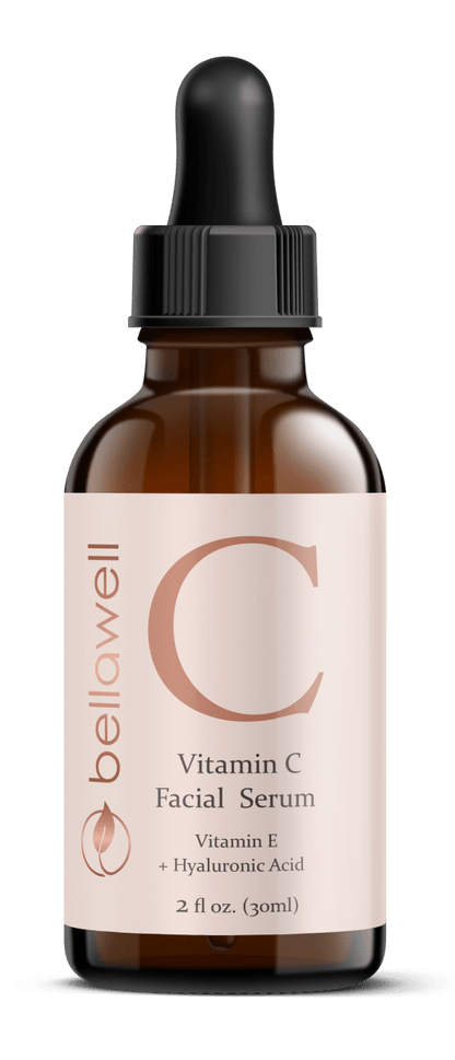 Vitamin C Serum for Face With Hyaluronic Acid, Vitamin E, Aloe Vera, and Jojoba oil 2 fl oz by Bellawell by Bellawell Health