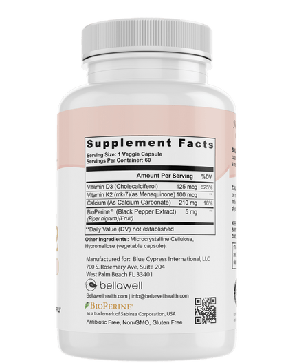 Vitamin D3 &amp; K2 - Sunshine Boost by Bellawell by Bellawell Health