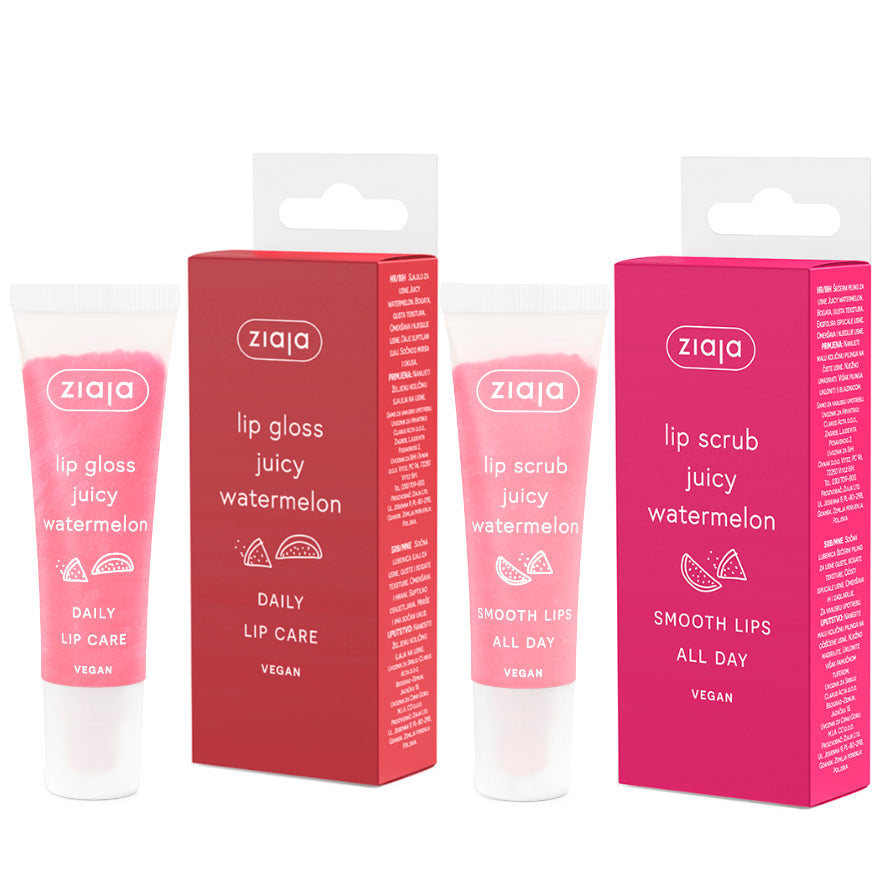 Juicy Watermelon Lip Gloss &amp; Scrub Bundle by Ziaja® USA Webstore