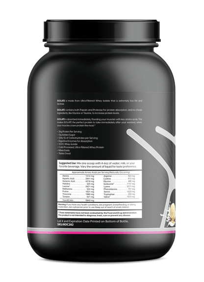 Whey Isolate Protein Vanilla 2LB | 26g Protein, Zero Sugar | ONE ZTRIKE by ZNETICS by Znetics