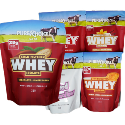 Whey Protein Isolate Flight Try 5 flavors! by Pure Choice Farms