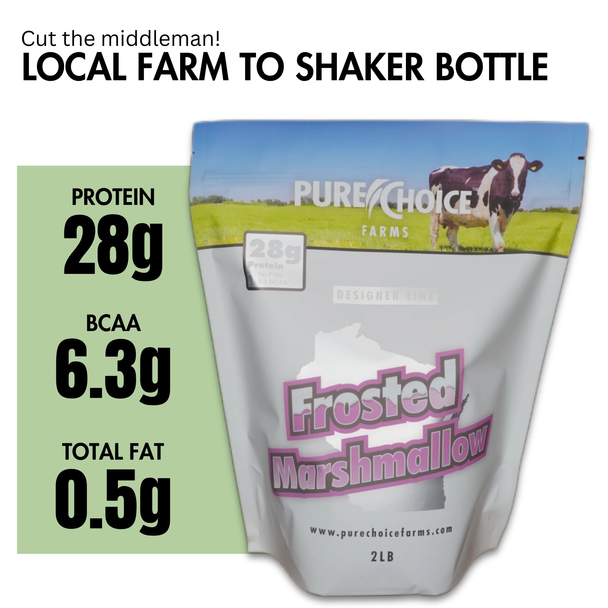 Whey Protein Isolate Frosted Marshmallow by Pure Choice Farms