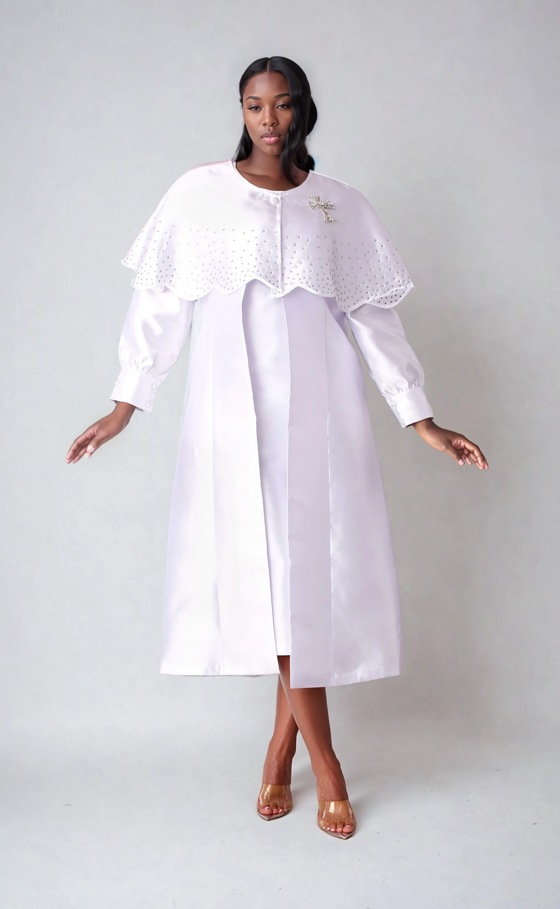 3-Piece Church Robe with Detachable Cape – 4866 by Tally Taylor