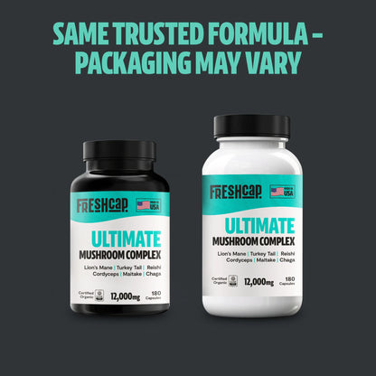 Organic Mushroom Complex Supplement Capsules by FreshCap Mushrooms