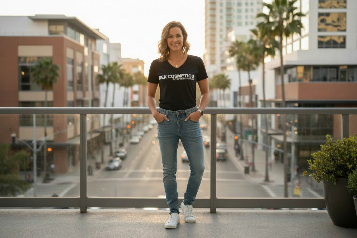 REK Cosmetics by Ryan Knowles V-neck Women&