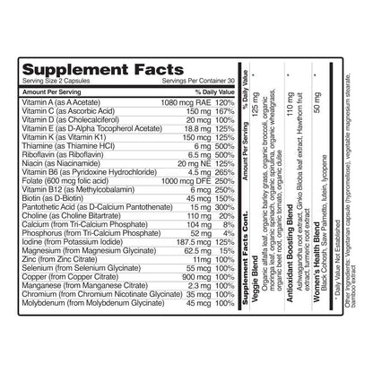 Daily Multivitamin for Women by Snap Supplements