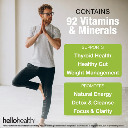 Organic Irish Sea Moss, Organic Bladderwrack, &amp; Organic Burdock capsules by hellohealth