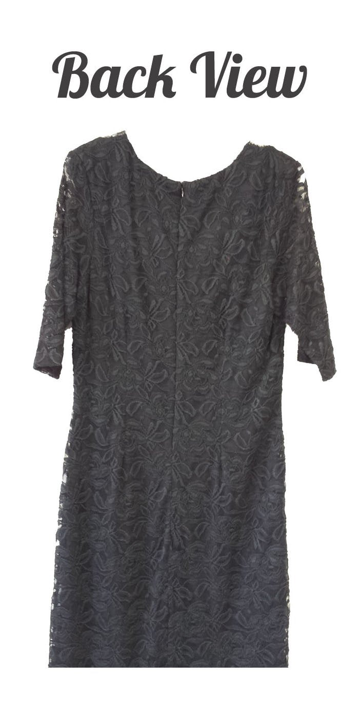 CLEARANCE - Modest Coral Knee Length Semi Formal Dress Short Sleeve Pearl Neck (Size XL, 3XL) by DiscountDressShop