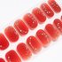Red Shimmer Gel Nails by Candied Nails