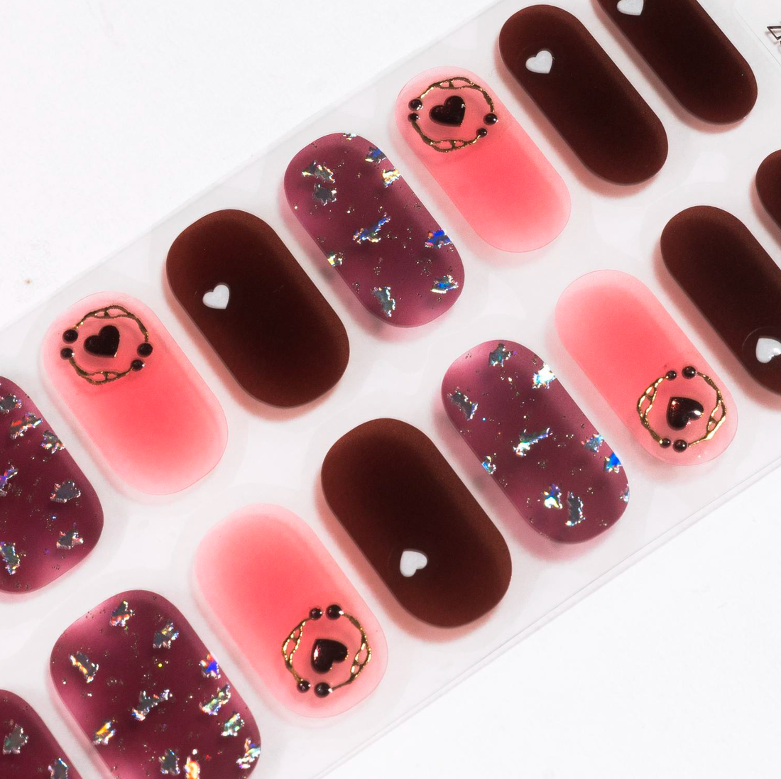 Darkness Heart Gel Nails by Candied Nails