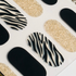 Stripes and Gold Gel Nails by Candied Nails