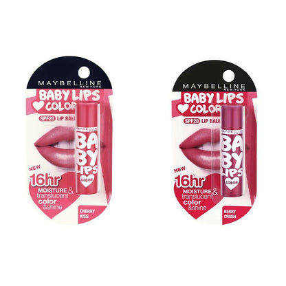 Maybelline New York Baby Lips Lip Balms Cherry Kiss And Berry Crush by Dista